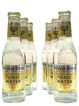 【飲料】FeverTree（フィーバーツリー）　プレミアム・トニックウォーター　200ml×6本組　（※ラベルの一部に擦れた箇所がある場合がございます）