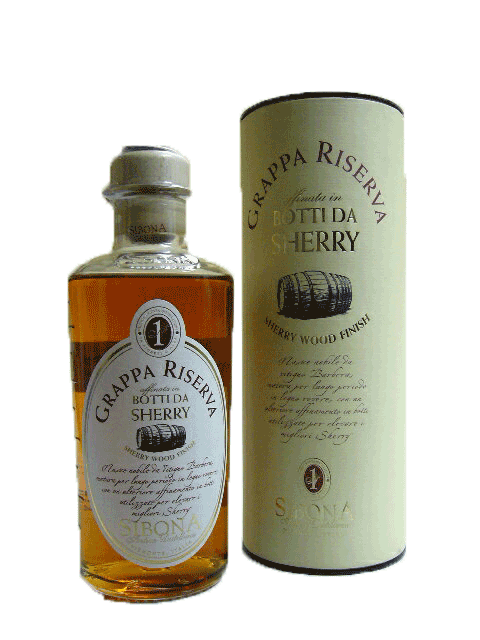 【並行輸入品】シボーナ(シボナ)・グラッパ シェリーウッド・フィニッシュ 44度 500ml 【箱入り】