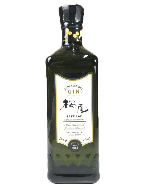 【黒瓶】クラフトジン SAKURAO(桜尾) GIN ORIGINAL(スタンダード) 47度 700ml 【広島】