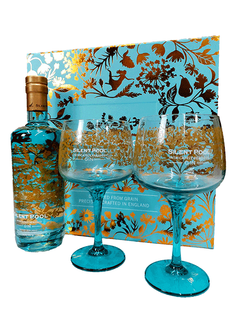 【完売いたしました】サイレントプール・ジン　グラスセット　43度　700ml　【グラス2脚付き】【化粧箱入り】【正規輸入品】