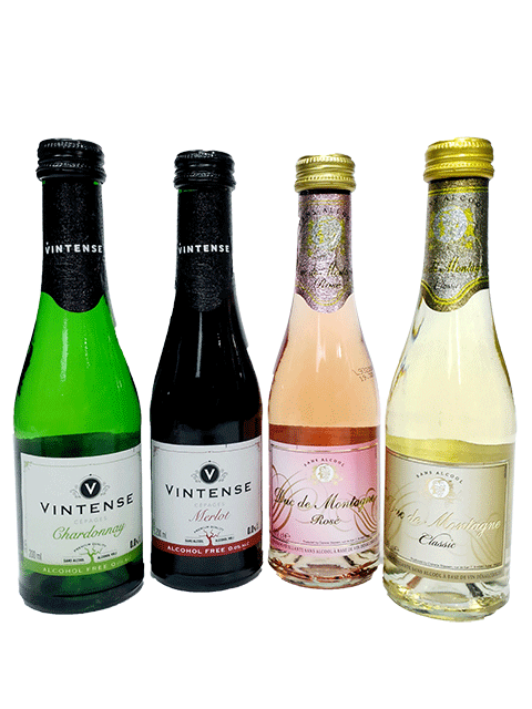 【小容量】【飲料】ノンアルコールワイン4種飲み比べセット（スパークリングワイン、白、赤）　　200ml×4本組　【ノンアルコール】【スパークリング】【0.00％】【デュック・ド・モンターニュ】【ヴィンテンス】のサムネイル