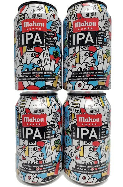 「マオウ・シンコ・エストレージャス　セッションIPA」は、セッションIPAの先駆者にしてアメリカ屈指のブリュワリー「ファウンダーズ・ブリューイング」と、マオウ社が共同開発したビールです。 フレッシュで飲みやすいスペイン産セッションIPAをコンセプトに、リフレッシュしたいときやホームパーティーなどのシーンにて、そしてスパイスやパクチーの効いた料理との相性も抜群です。 味わい：濃い黄金色、ホップが効いたフレッシュな香りと程よい苦味。 ラベルデザイン（デザイナーのハビエル・ガジェーゴ氏コメントより抜粋）： 「スペインとアメリカのブリュワリーによる情熱的なプロジェクトから生まれたこのセッションIPAの個性を、 若さ・都会・ポジティブなスピリッツという3つのワードを用いてモザイクのように表現してみました」 ・原産国：スペイン ・原材料：麦芽、ホップ、麦 ・アルコール度数：4.5％ ・タイプ：セッションIPA ※宅配便の送料計算では、4本1組でボトル1本換算となります　