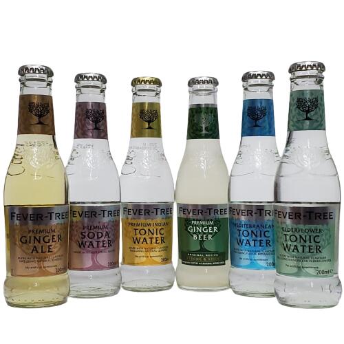 【飲料】FeverTree（フィーバーツリー）200ml×【飲み比べ】6本セット （※ラベルの一部に擦れた箇所がある場合がございます）