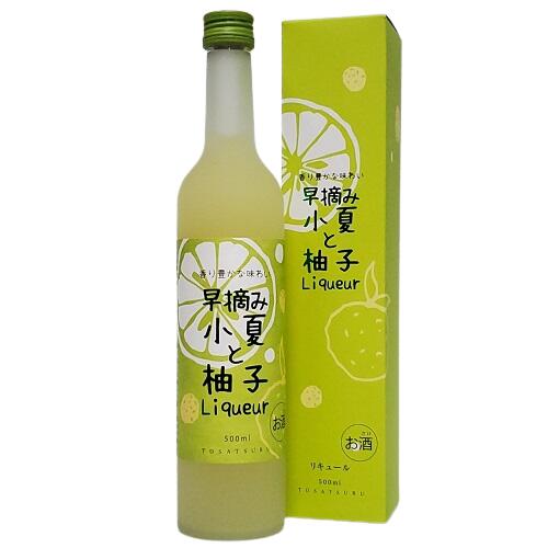 土佐鶴　リキュール　早摘み小夏と柚子　LIQUEUR　8%　500ml　【箱入り】【高知】【土佐鶴】【リキュー..