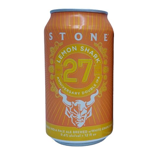 (単品)ストーン　27th アニバーサリー・レモンシャーク・ダブル IPA 9.6％ 355ml（単品）【要冷蔵商品】【クラフトビール】【アメリカ】【Stone】【27周年】