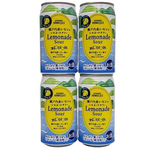 瀬戸内産レモンのレモネードサワー 6% 350ml缶×4本組 【成城石井】【数量限定】【6月新商品】 瀬戸内産レモンのレモネードサワー 6% 350ml缶×4本組 【成城石井】【数量限定】【6月新商品】