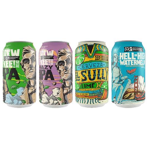 21st アメンドメント4種(IPA、ヘイジーIPA、エルサリー、ウォーターメロン)355ml缶×4本セット (箱なし)【飲み比べ】【クラフトビール】【アメリカ】【Amendment】【7月新商品】