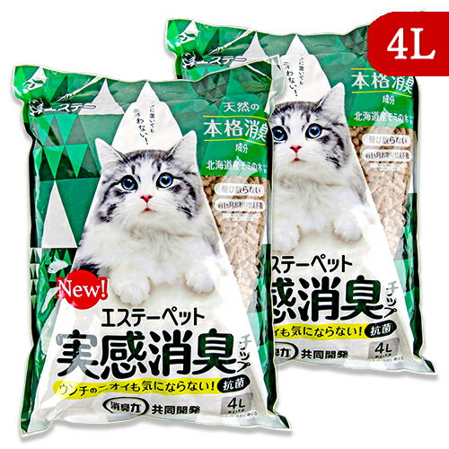 エステーペット 実感消臭チップ 猫用 4L × 2袋 システムトイレ