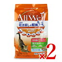 《送料無料》ユニ チャーム AllWell 室内猫用 贅沢素材入りフィッシュ味天然小魚とささみ フリーズドライ入り 1.5kg × 2袋 キャットフード