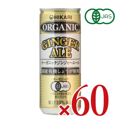 《送料無料》光食品 オーガニック ジンジャーエール 250ml×30本 × 2ケース ケース販売 有機JAS