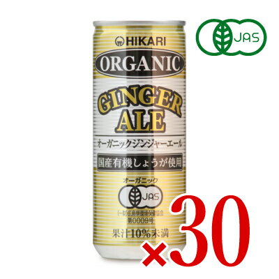 《送料無料》光食品 オーガニック ジンジャーエール 250ml×30本 ケース販売 有機JAS