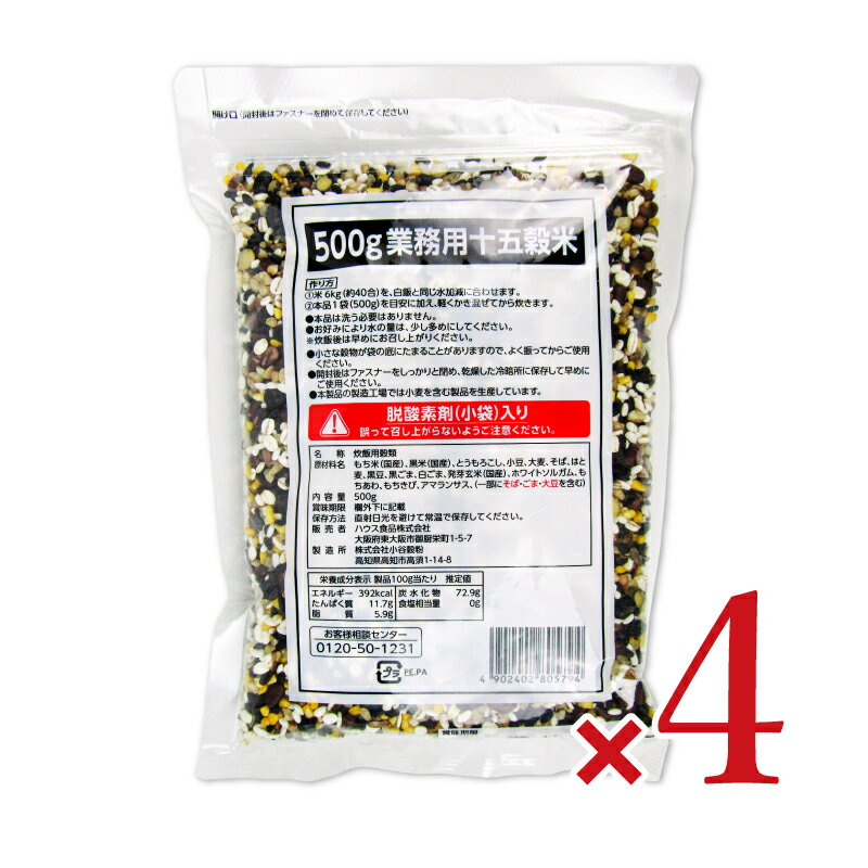 【マラソン限定!最大2000円OFFクーポン配布中!】《送料無料》ハウスギャバン 業務用十五穀米 500g × 4袋のサムネイル