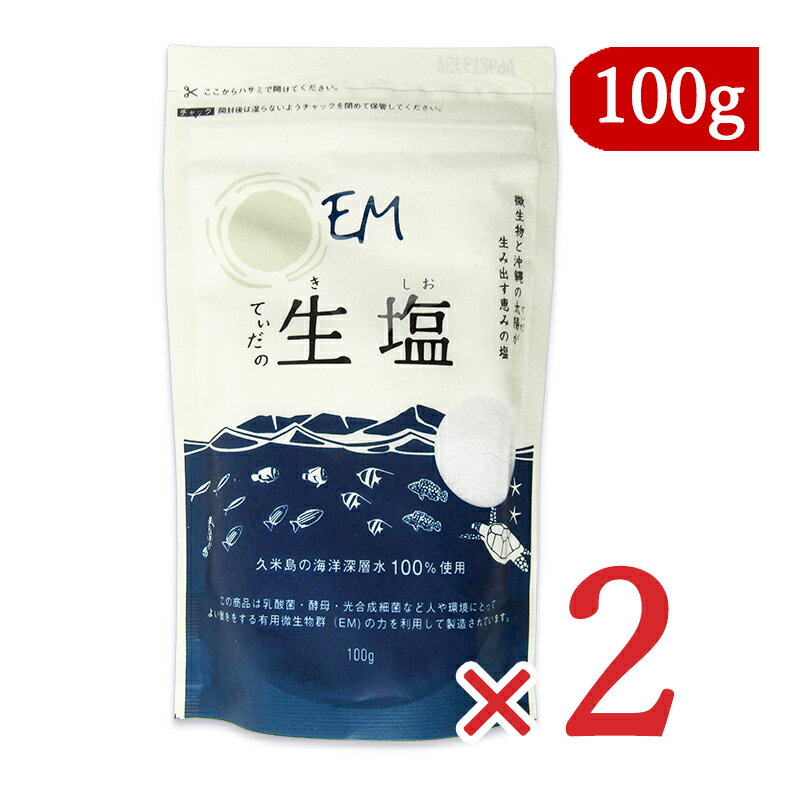 《送料無料》EM生活 EMてぃだの生塩 きしお 100g×2袋 チャック付