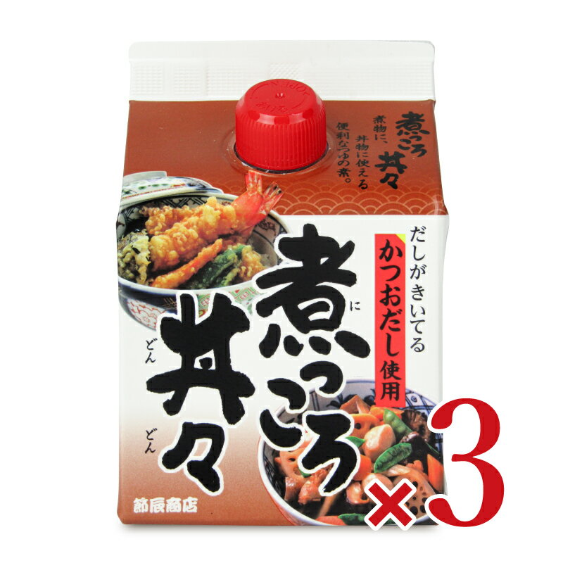 楽天にっぽん津々浦々【マラソン限定!最大2000円OFFクーポン配布中!】節辰商店 煮っころ丼々（希釈用）500ml × 3本