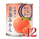【マラソン限定!最大2000円OFFクーポン配布中!】《送料無料》明治屋 日本のめぐみ 長崎育ち 青島みかん215g ×12個 ケース販売