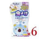 【マラソン限定!最大2000円OFFクーポン配布中!】《送料無料》ペッツルート もっと虫よけエリアスマイル180日 M こあら × 6個