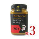 【スーパーSALE限定!最大2000円OFFクーポン配布中!】《送料無料》エアボーン マヌカハニー 70+ 500g × 3個