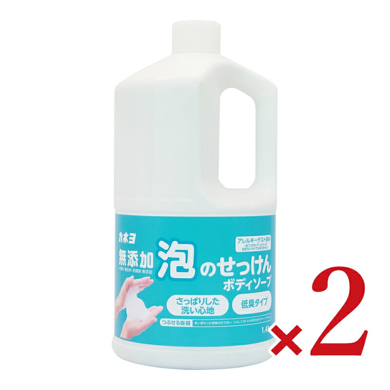 【ブラックフライデー限定!最大2000円OFFクーポン配布中!】カネヨ石鹸 無添加泡のせっけんボディーソープ 1.4kg × 2個