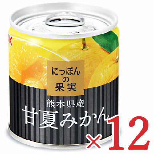 【マラソン限定!!最大2000円OFFクーポン配布中】にっぽんの果実 熊本県産 甘夏みかん 185g × 12缶 1ケース販売