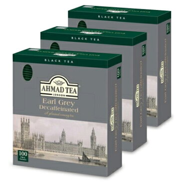 富永貿易 AHMAD アーマッドティー 紅茶 デカフェ アールグレイ 100P × 3個《あす楽》