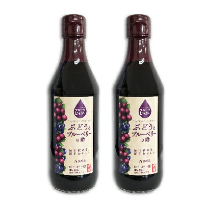 内堀醸造 フルーツビネガー ぶどうとブルーベリーの酢 360ml × 2本 