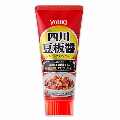 独特な風味とマイルドな辛味が特徴の中華調味料。唐辛子と空豆を発酵させて作った唐辛子味噌です。麻婆豆腐、炒め物、和え物などにご使用ください。 使いやすいチューブタイプ。テーブルスパイスとしてもどうぞ。 化学調味料・保存料 無添加。 ユウキ食品 （YOUKI） について ユウキ食品は、東京都調布市に本社を置く1974年設立の食品メーカーです。 ヘルシー＆セーフ、デリシャス＆グルメをテーマに中華・エスニック料理材料など、世界の調味料、食材の製造・販売およびマコーミック製品の販売を行っています。製造工場では品質・衛生管理の国際規格の認証を積極的に取得し、安定した品質を提供し続けています。 ■名称 四川豆板醤 （調味料） ／ 商品番号：112282 ■原材料名 塩蔵唐辛子、そら豆加工品、唐辛子、食塩／酒精、酸化防止剤（ビタミンC）、増粘剤（キサンタン） ■内容量 100g ■保存方法 直射日光・高温多湿を避けて、保存してください。 ■賞味期限 製造日より2年 　※実際にお届けする商品の賞味期間は、在庫状況により短くなりますので何卒ご了承ください。 ■販売者 ユウキ食品株式会社 ■栄養成分情報 　（100gあたり） エネルギー：70kcal、たん白質：2.4g、脂質：2.4g、炭水化物：9.7g、食塩相当量14.0g ユウキ食品［YOUKI FOOD］ 商品ラインナップはこちら