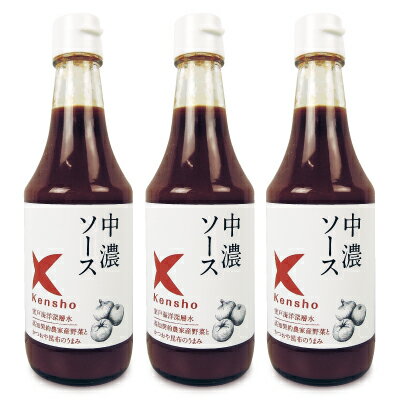 キングソース 中濃ソース 300ml × 3本 ケンシヨー