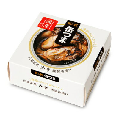 楽天にっぽん津々浦々K&K 缶つま 広島県産 かき燻製油漬け 60g