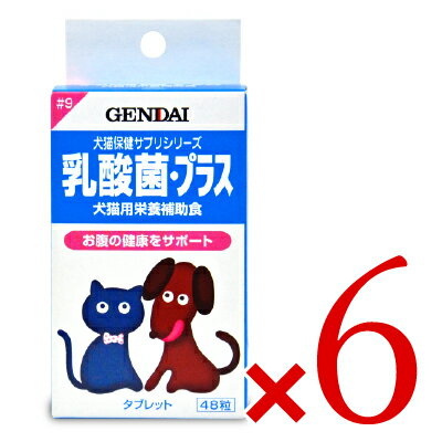 【マラソン限定！最大2200円OFFクーポン配布中！】《送料無料》ゲンダイ (GENDAI) 現代製薬 乳酸菌・プラス 48粒 × 6個