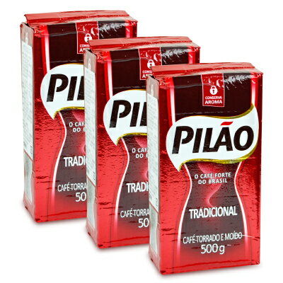 PILAO カフェ ピロン（深煎り、細挽き）500g × 3個 レギュラーコーヒー イマイ