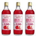 ざくろジュース果汁100% 720ml × 3本セット ［野田ハニー］【ザクロ 石榴 無着色 無香料 瓶 ビン】