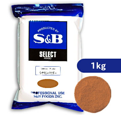 S&B セレクトスパイス シナモン パウダー 1kg （1000g） 袋 ［ヱスビー食品］【シナモン粉末 Cinnamon 肉桂 スパイス エスビー 業務用】