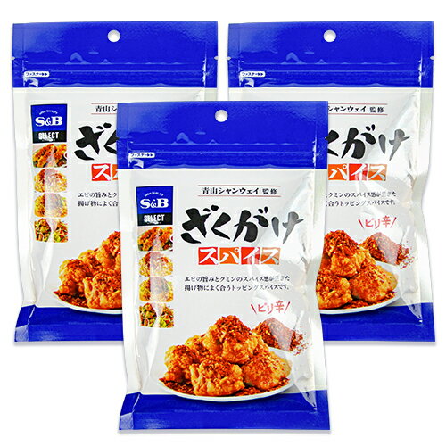 【最大2200円OFFのスーパーSALE限定クーポン配布中！】エスビー食品 S&B ざくがけスパイス 100g × 3袋