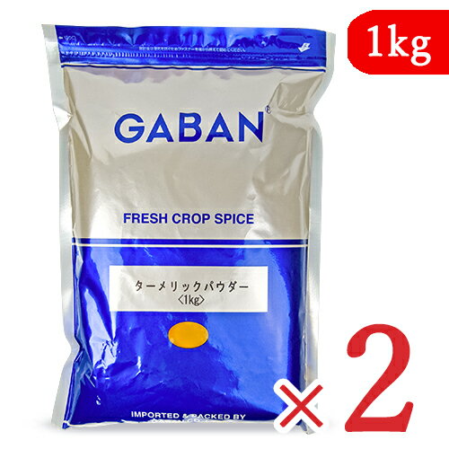 【マラソン限定!!最大2000円OFFクーポン配布中】《送料無料》GABAN ギャバン ターメリックパウダー 1kg × 2袋 スパイス ウコン