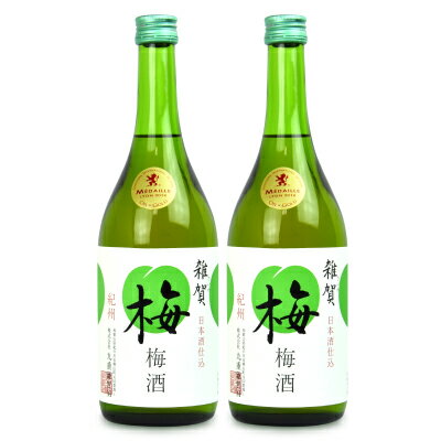 【最大2200円OFFのスーパーSALE限定クーポン配布中！】九重雜賀 雑賀 梅酒 720ml × 2本