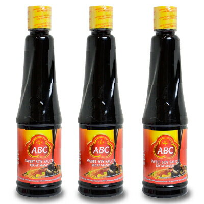 《送料無料》ABC ケチャップマニス 600ml×3本（スイートソイソース）［HALAL認証商品］