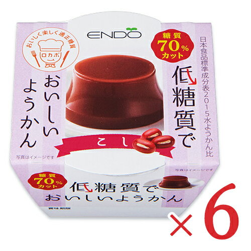 【10/20-25限定！まとめ買いクーポン】遠藤製餡 糖質70%カット E低糖質ようかん こし 90g × 6個 セット ケース販売