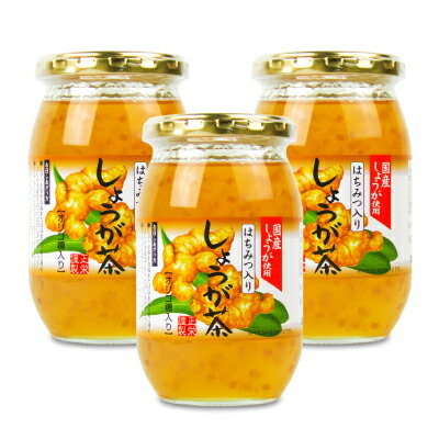 【最大2200円OFFのスーパーSALE限定クーポン配布中！】正栄食品 はちみつ入りしょうが茶 425g × 3個 瓶..