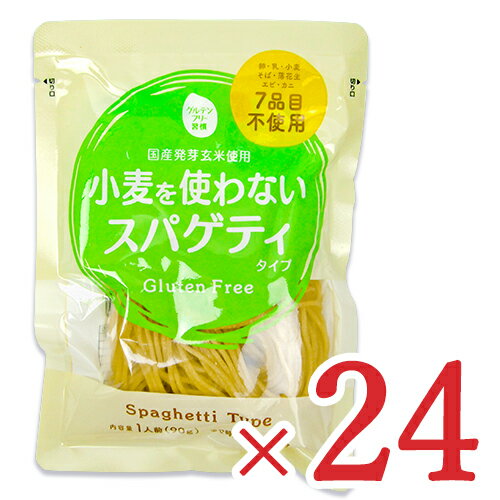 【最大2200円OFFのスーパーSALE限定クーポン配布中！】《送料無料》大潟村あきたこまち生産者協会グルテンフリー スパゲティー 90g×24個 ケース販売