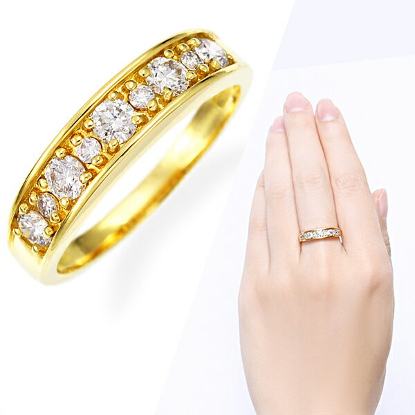 K18ダイヤモンドリング ダイヤモンド リング【0.5カラット】