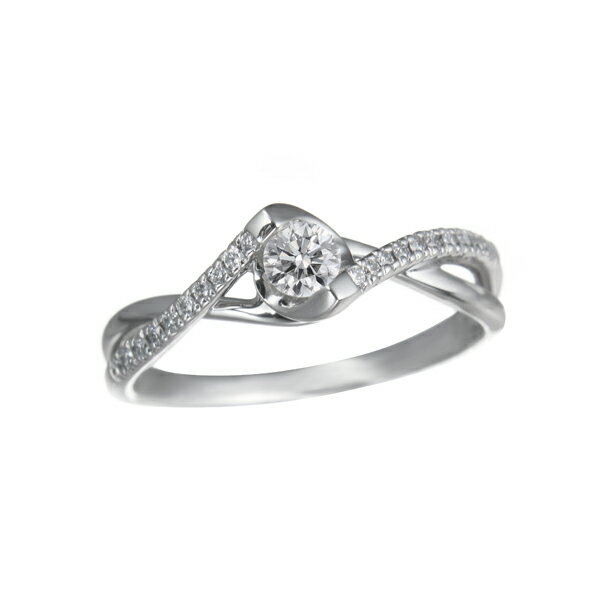 樂天商城 - プラチナ鑑定書付ダイヤモンドリング(0.18カラット)