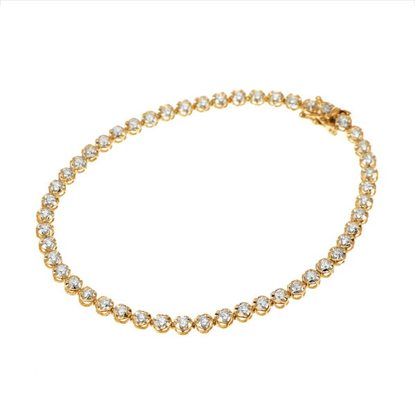 K18 옐로우 골드 다이아몬드 팔찌