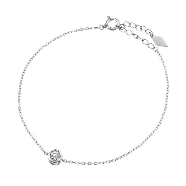 樂天商城 - プラチナ鑑定書付ダイヤモンドブレスレット（0.18カラット）