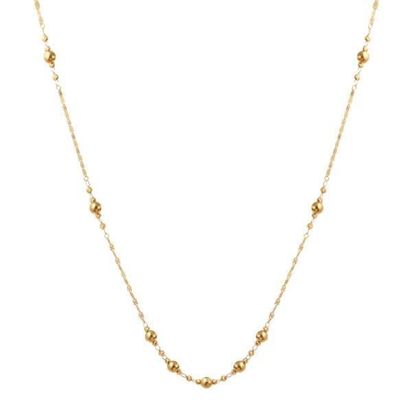 【ポイント10倍】〜10/17（木）9:59までK18イエローゴールドロングネックレス