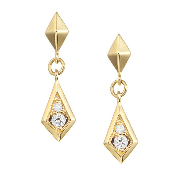 K10イエローゴールドダイヤモンドピアス