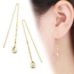 ジュエリーツツミ ピアス 【ポイント10倍】～4/30（火）9:59まで【SALE】 K18イエローゴールドダイヤモンドピアス