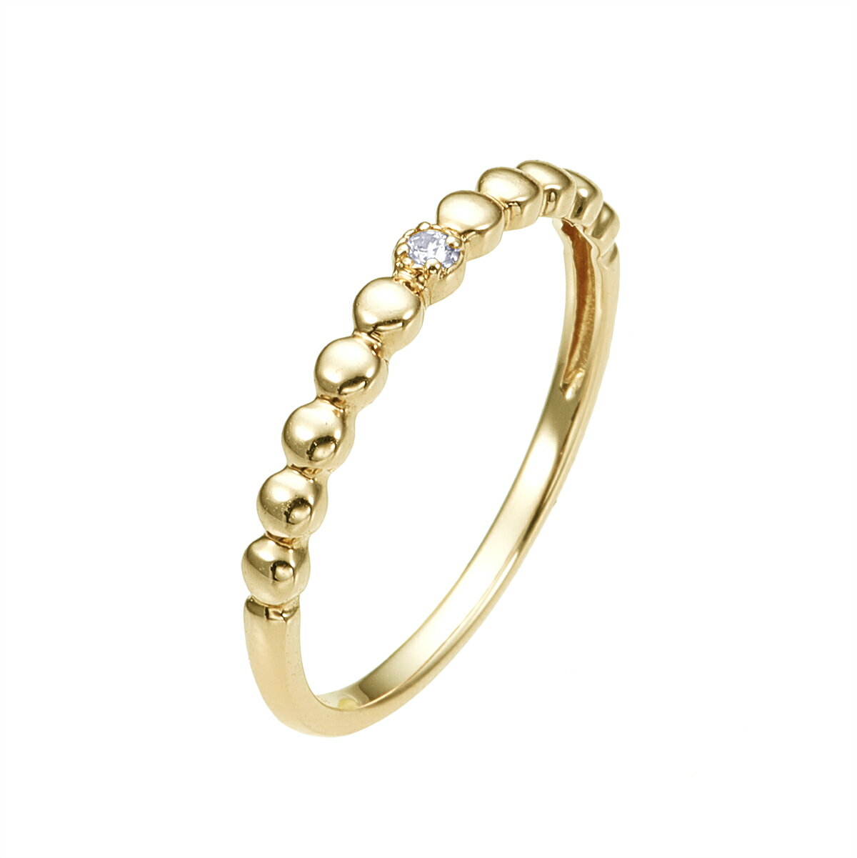 K10イエローゴールドダイヤモンドリング 2