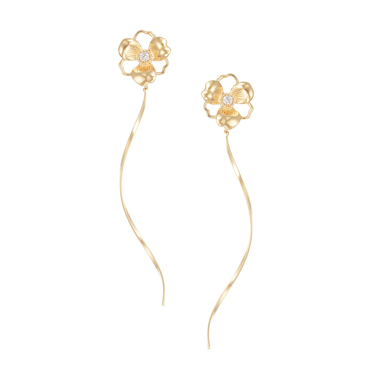 【SALE】 K10イエローゴールドダイヤモンドピアス