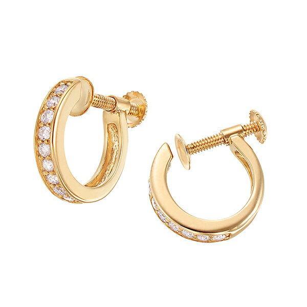 K10イエローゴールドダイヤモンドイヤリング