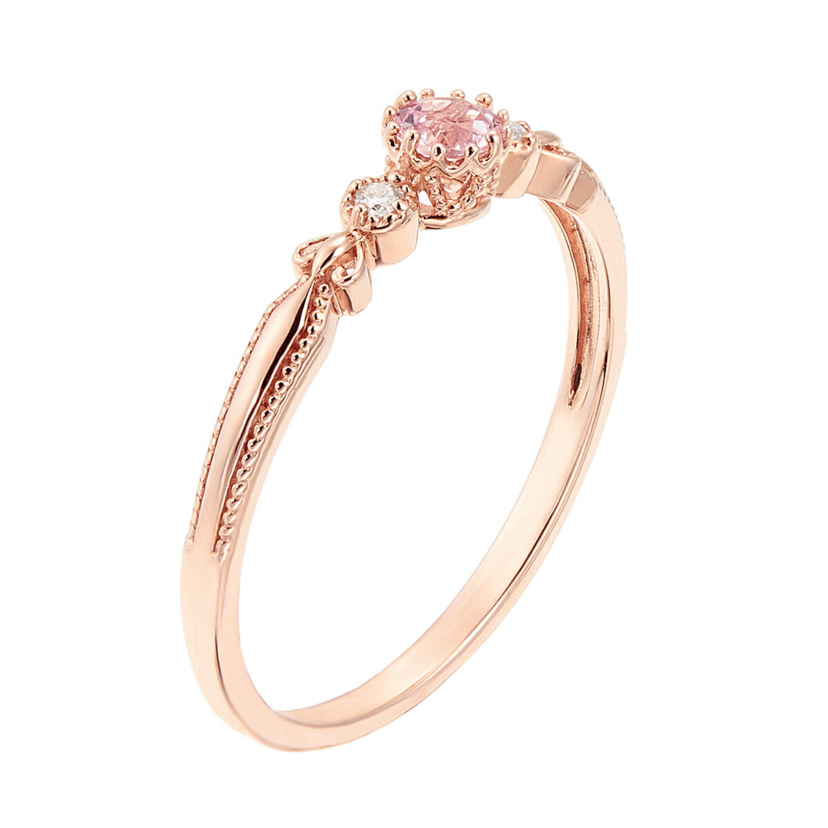 20％ポイントバック 〜01/30(金)9：59まで【DEAL】 K10ピンクゴールドモルガナイトリング